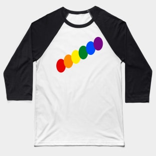 Ascending Rainbow Ovals Baseball T-Shirt